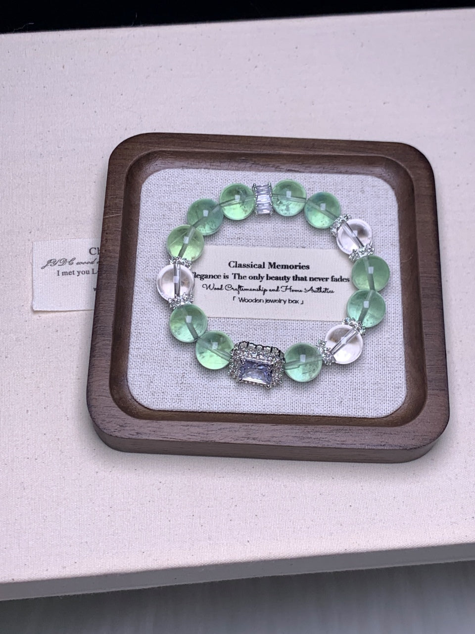Crystal Emerald Charm Bracelet