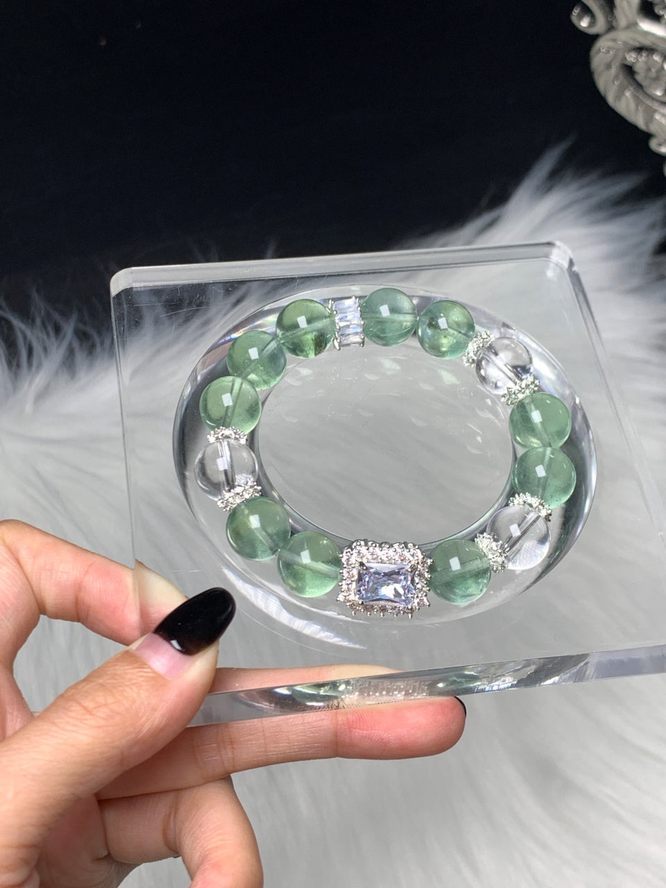Crystal Emerald Charm Bracelet
