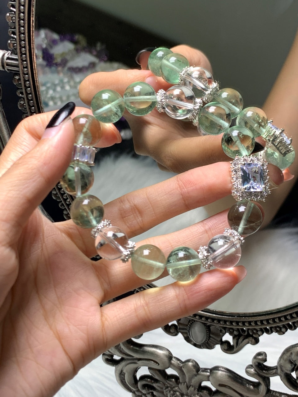 Crystal Emerald Charm Bracelet