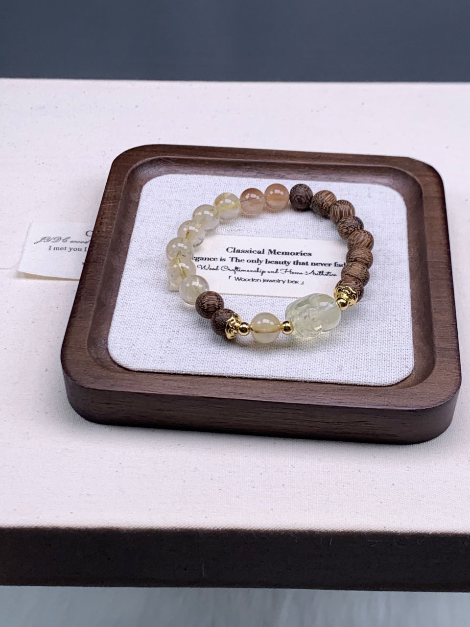 Golden Hair Sandalwood Bracelet