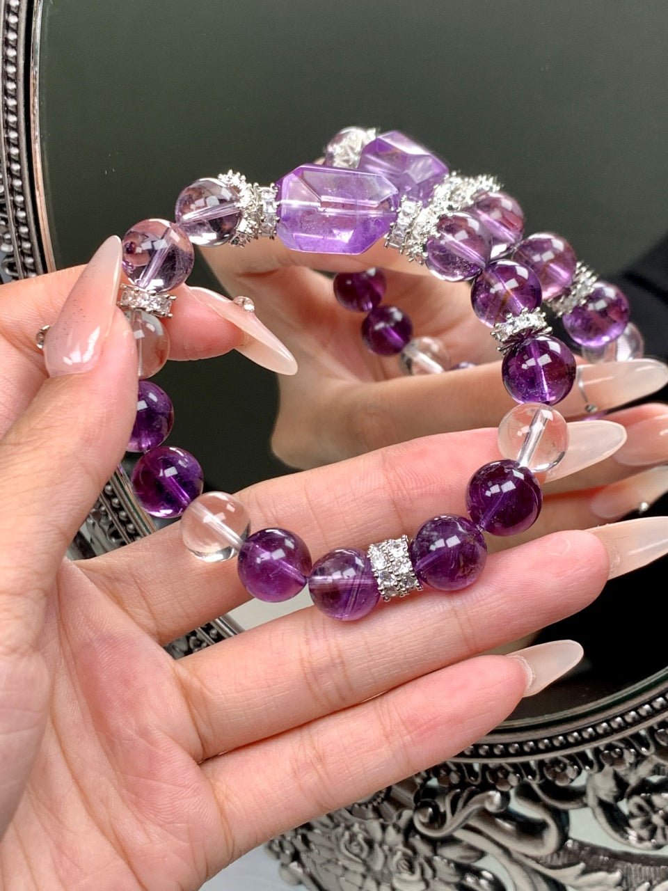 Purple-White Spiritual Radiance Bracelet