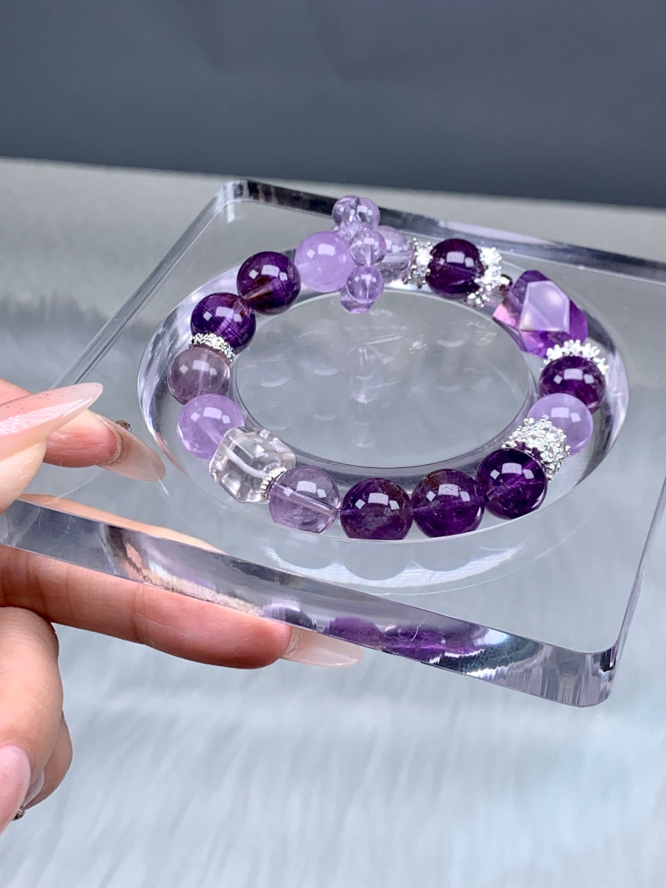 Purple Charm Crystal Sugar Bracelet