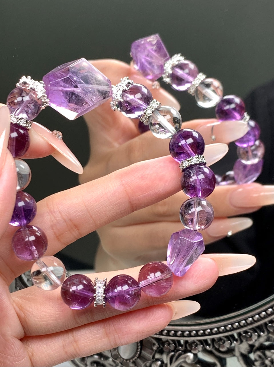 Purple-White Spiritual Radiance Bracelet