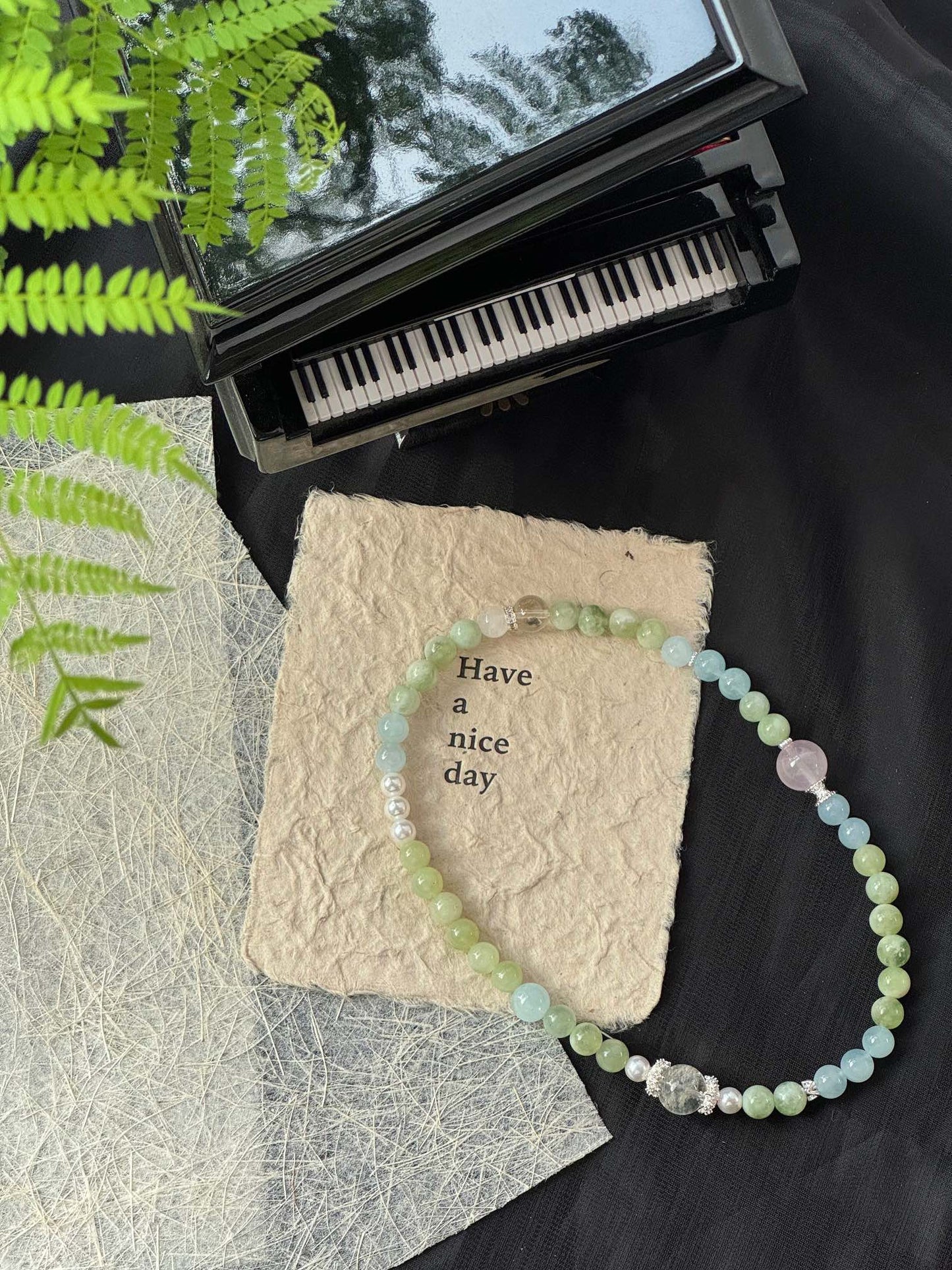 Green Aventurine and Rose Quartz Bracelet