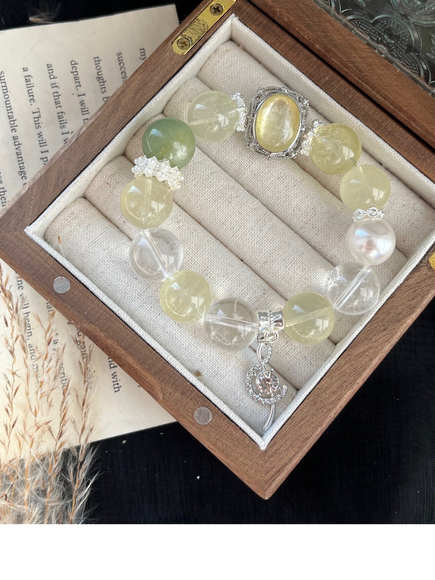 Yellow and Green Crystal Bracelet