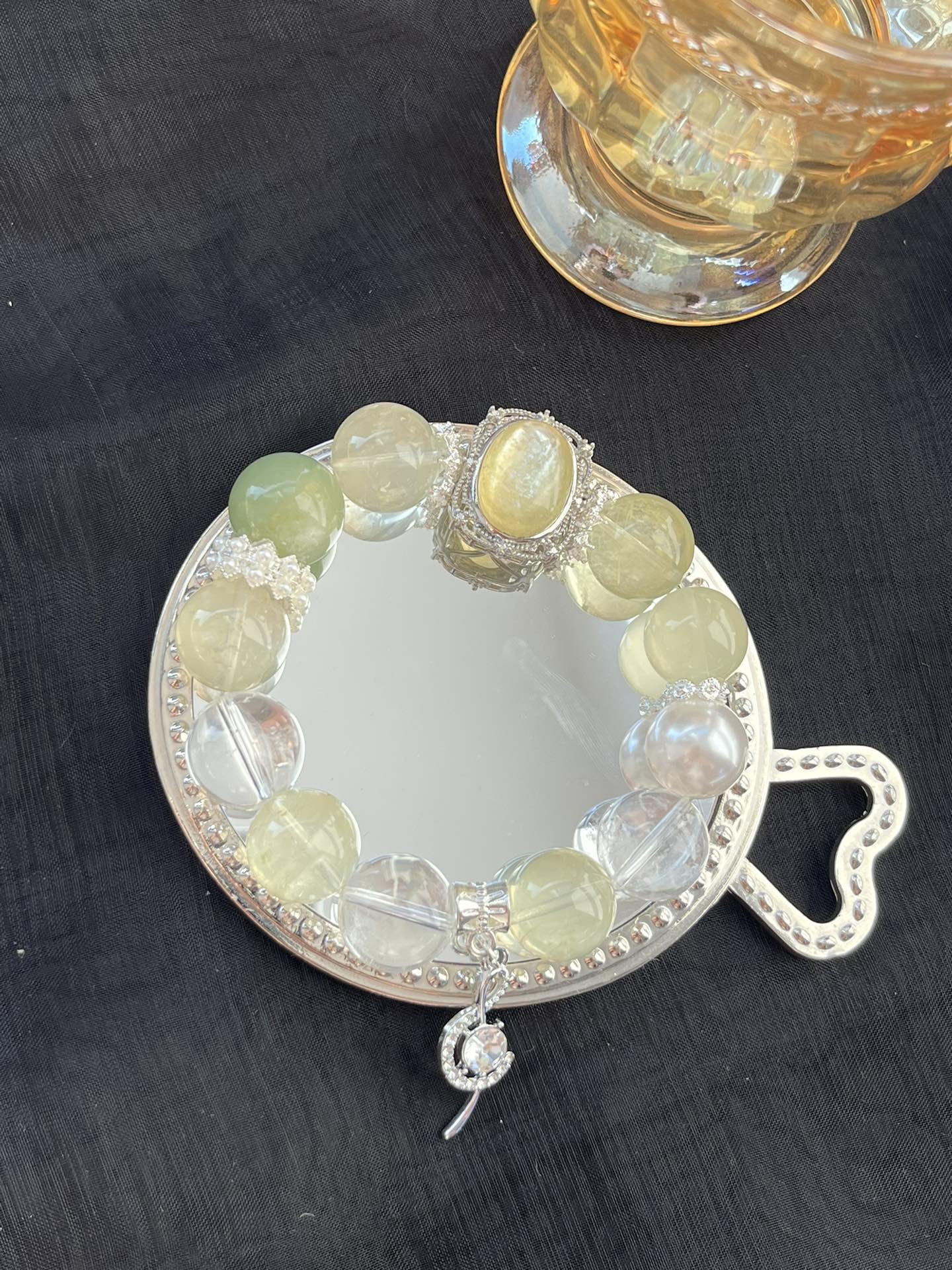 Yellow and Green Crystal Bracelet