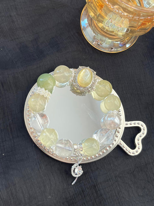 Yellow and Green Crystal Bracelet