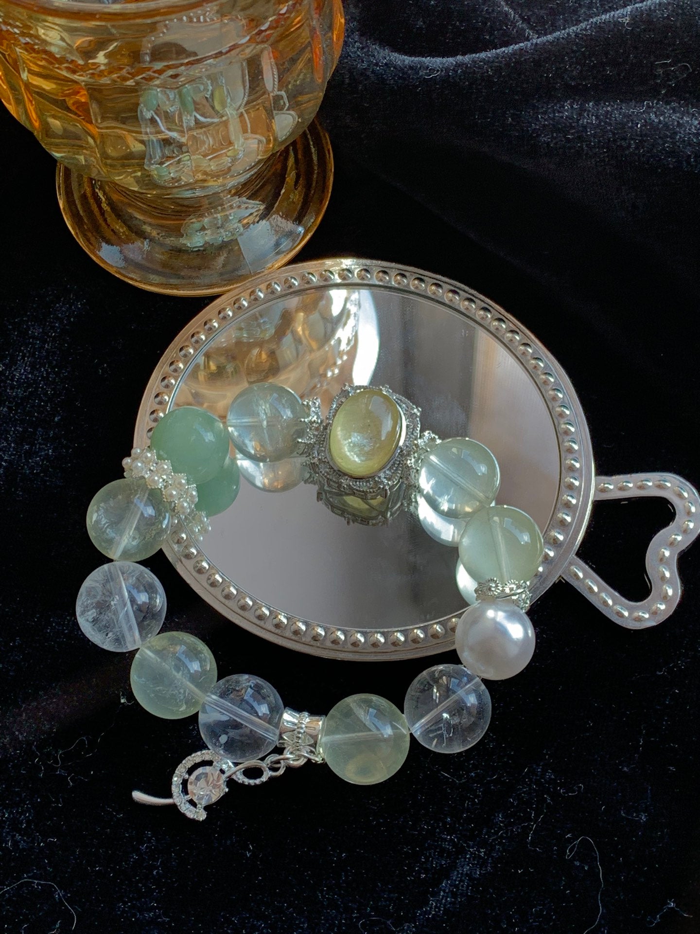 Yellow and Green Crystal Bracelet