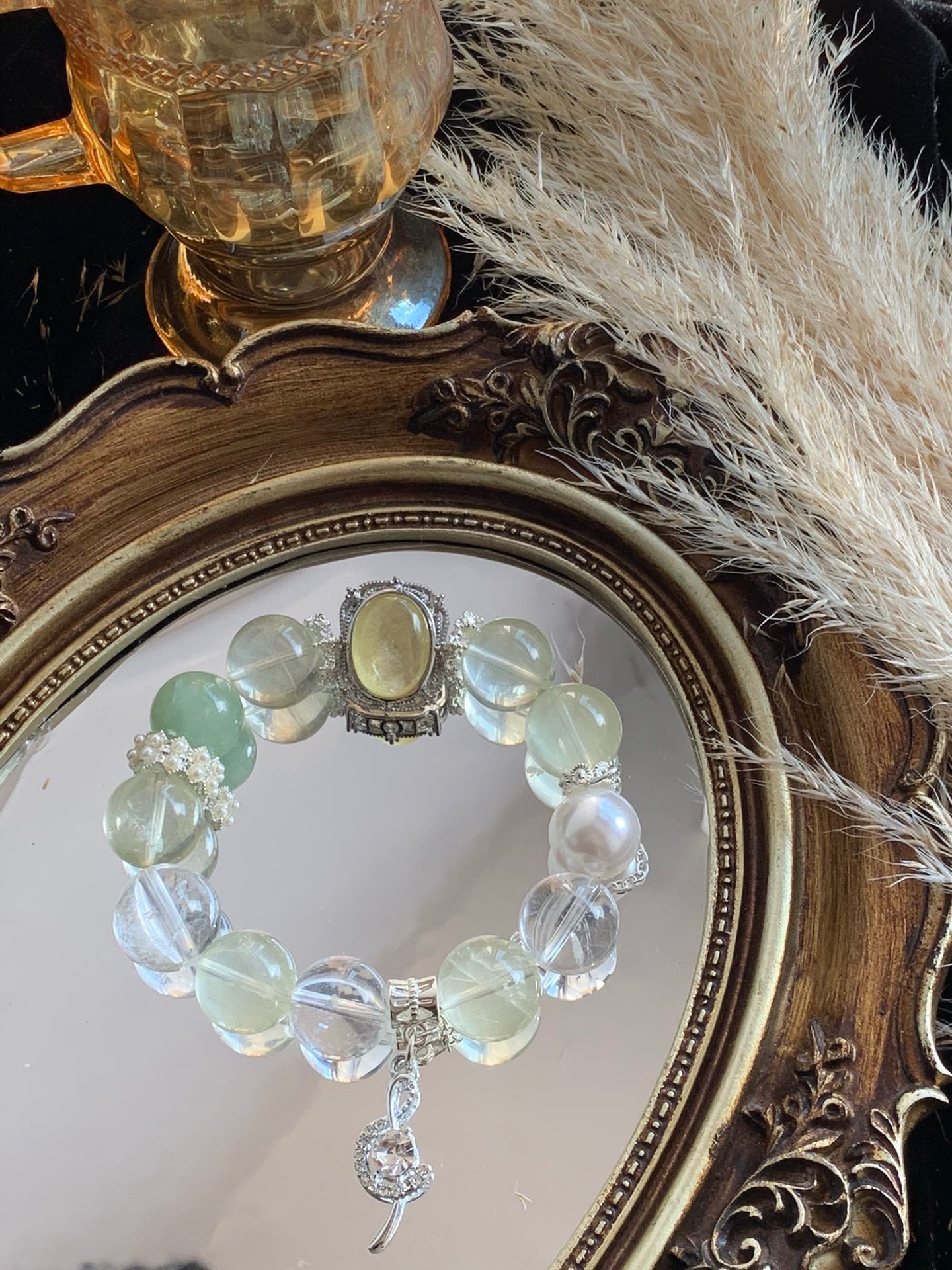 Yellow and Green Crystal Bracelet