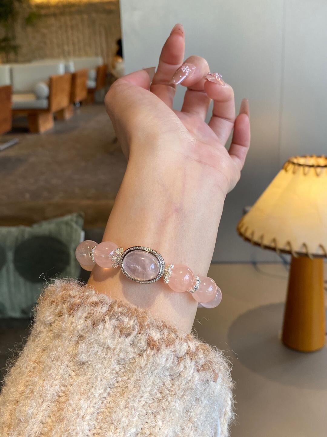 Soft Pink Crystal Bracelet