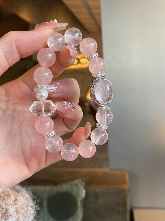 Soft Pink Crystal Bracelet