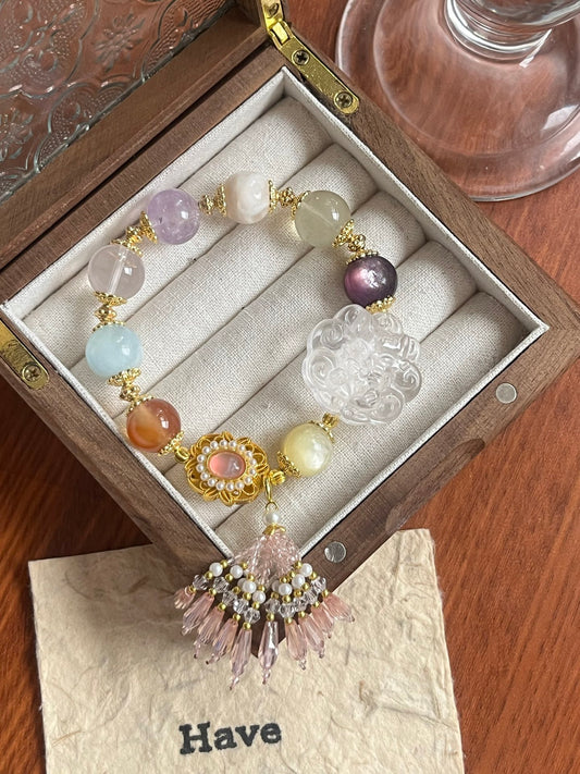 Colorful Gemstone and Crystal Bracelet