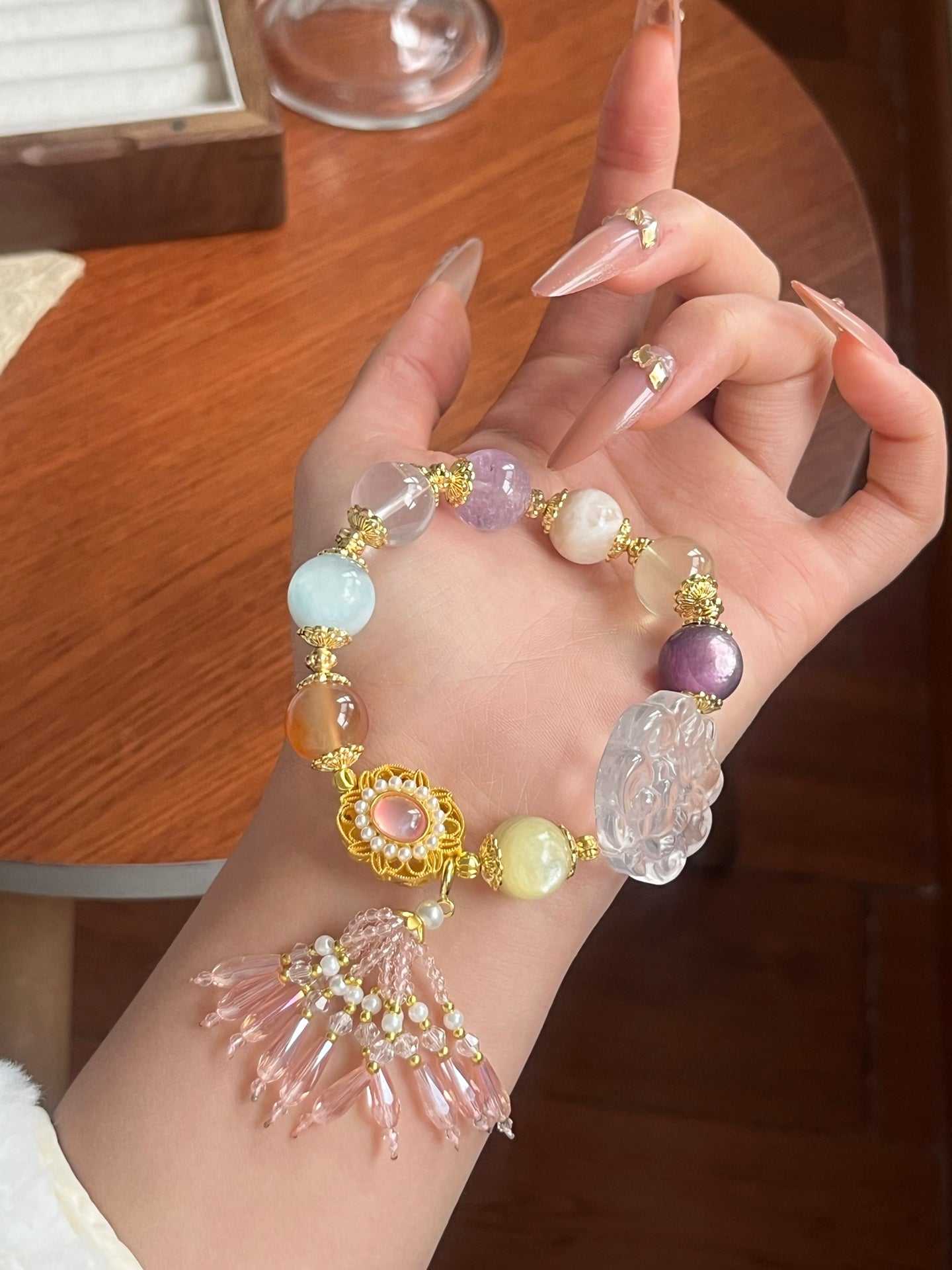 Colorful Gemstone and Crystal Bracelet