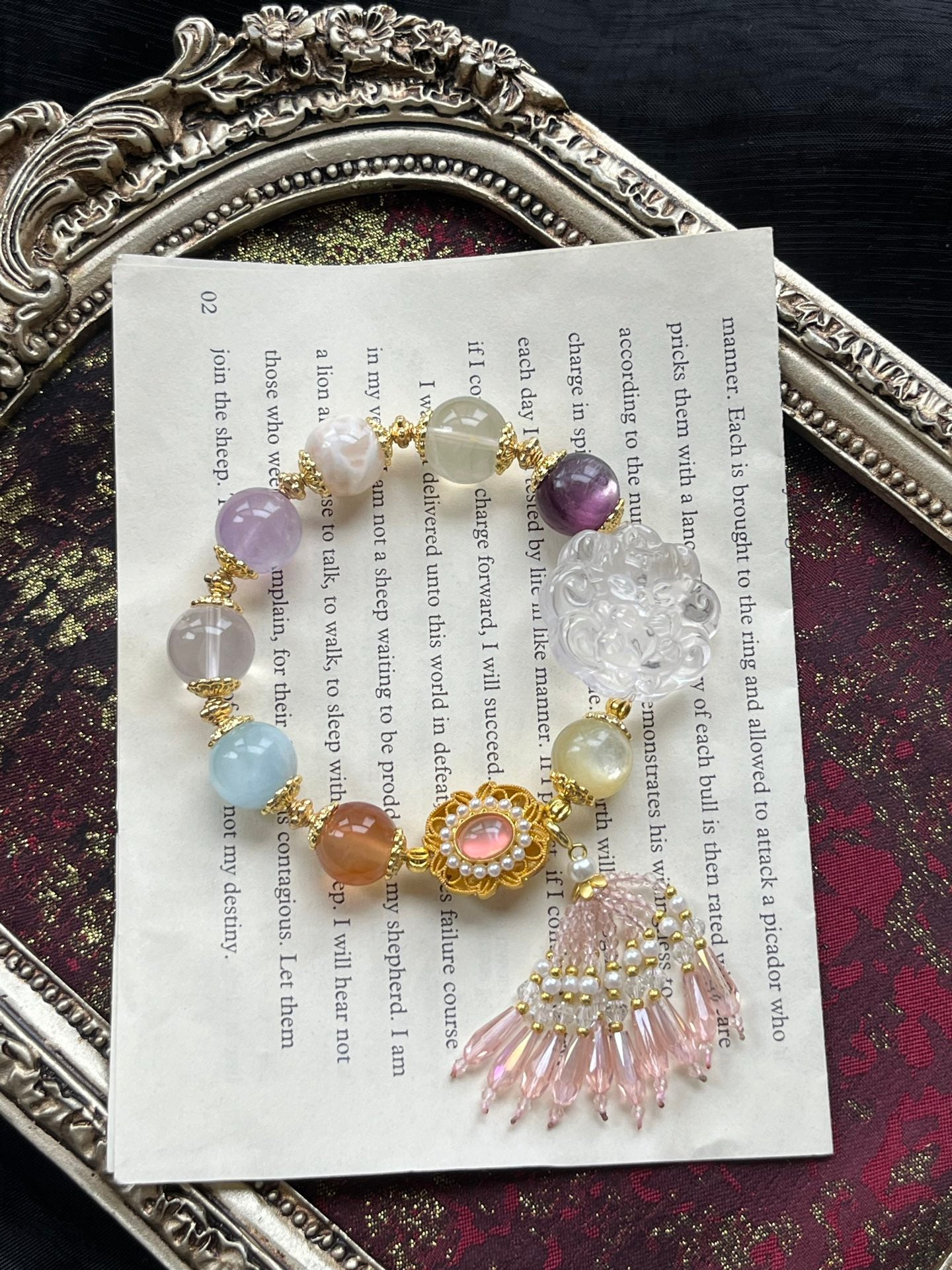 Colorful Gemstone and Crystal Bracelet