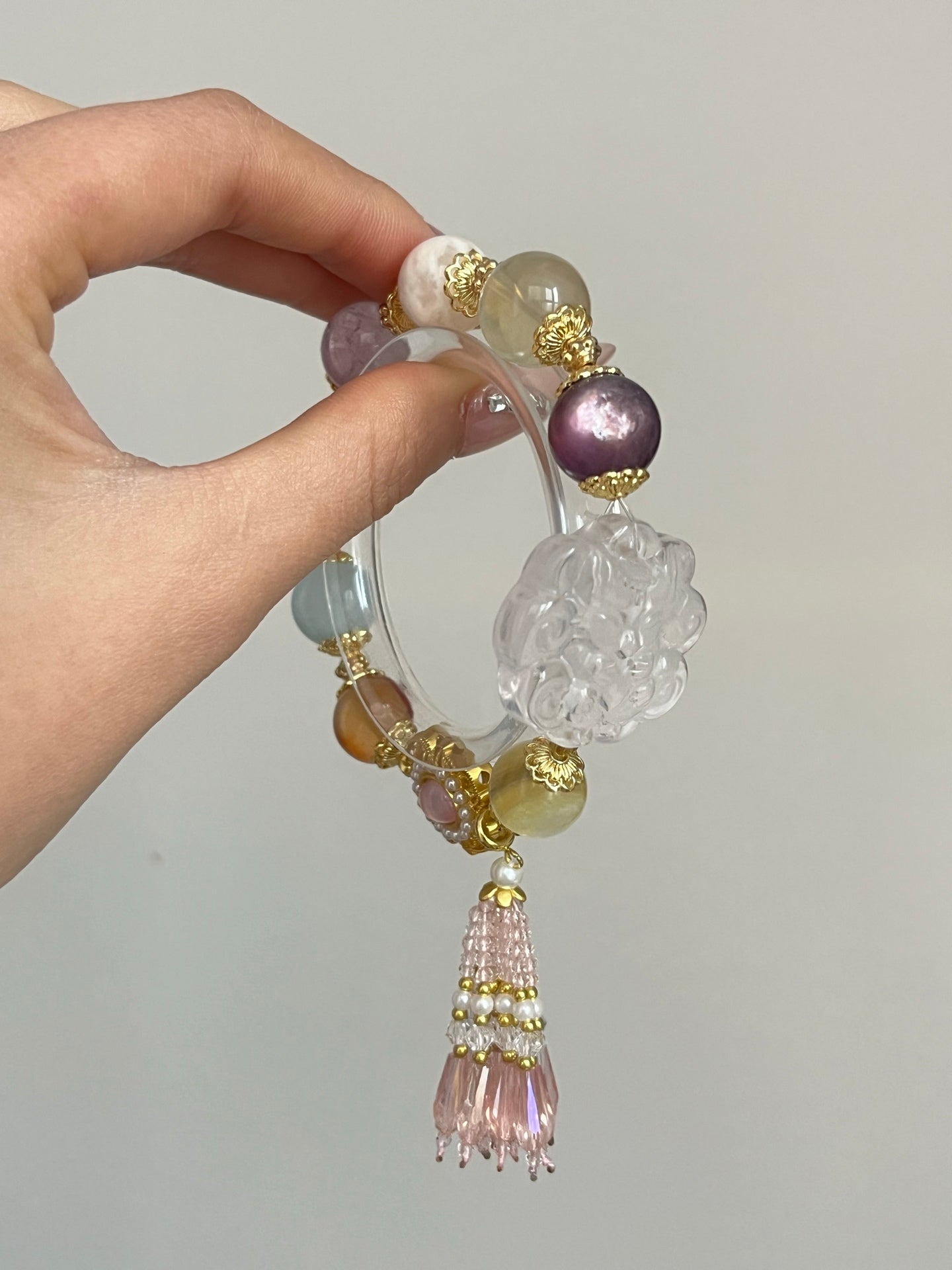 Colorful Gemstone and Crystal Bracelet