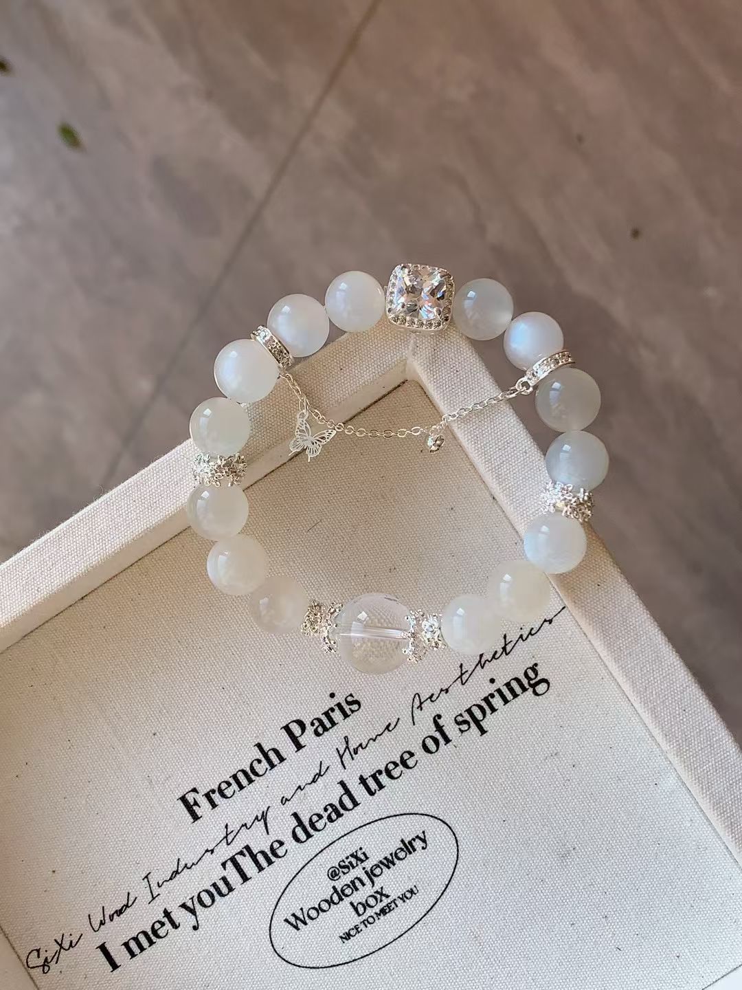Moonstone & Crystal Bracelet