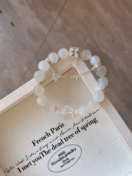 Moonstone & Crystal Bracelet