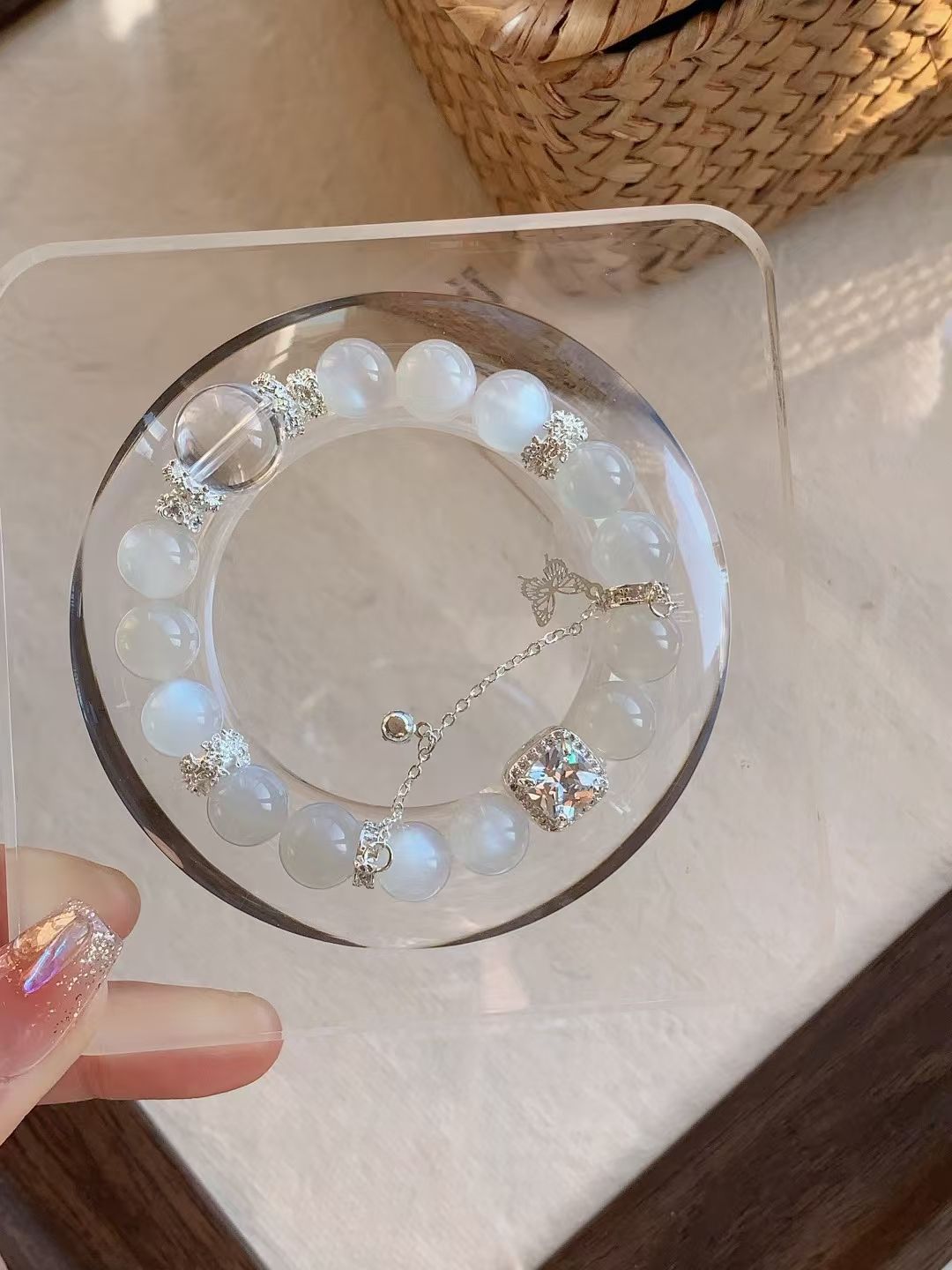 Moonstone & Crystal Bracelet