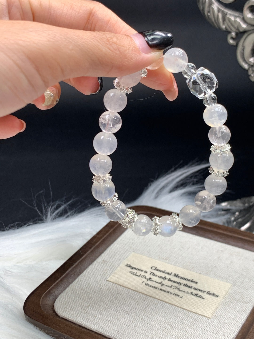 Blue gemstone bracelet for energy and protection