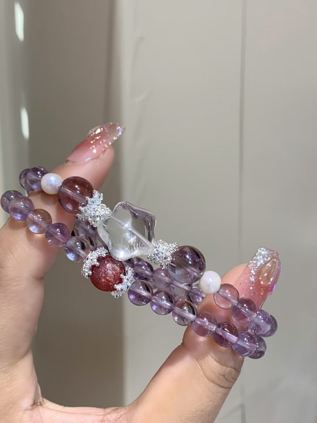 Super Seven & Clear Quartz Star Bracelet