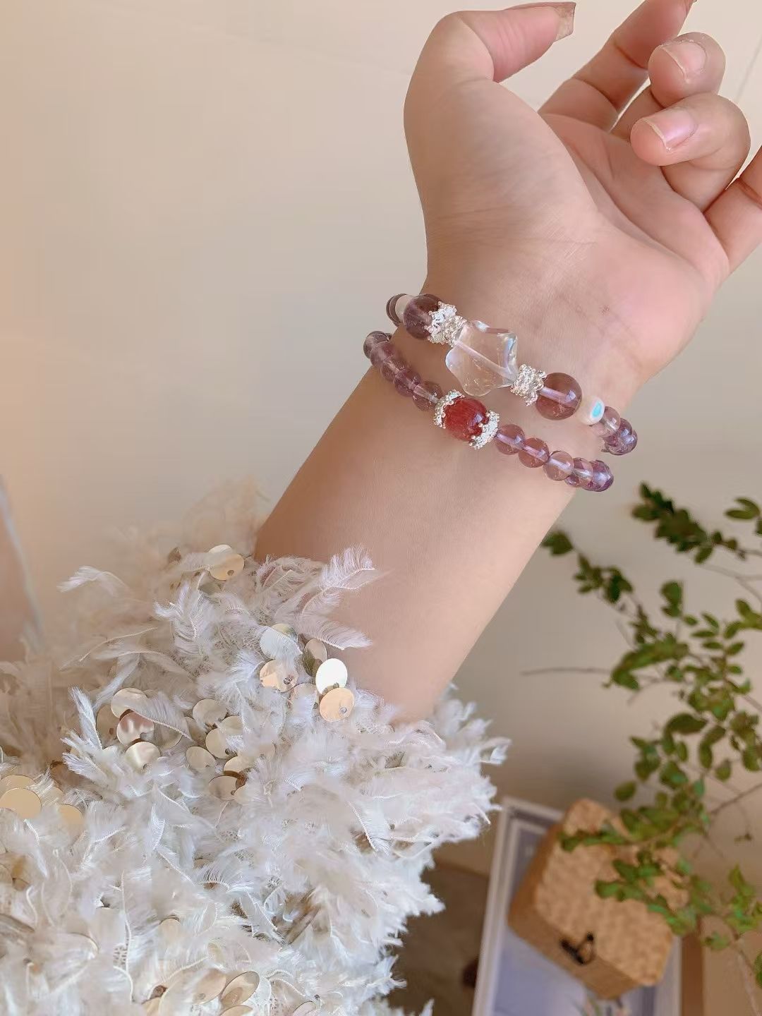 Super Seven & Clear Quartz Star Bracelet