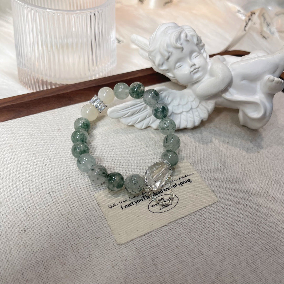 Green Aventurine & Moonstone Crystal Bracelet