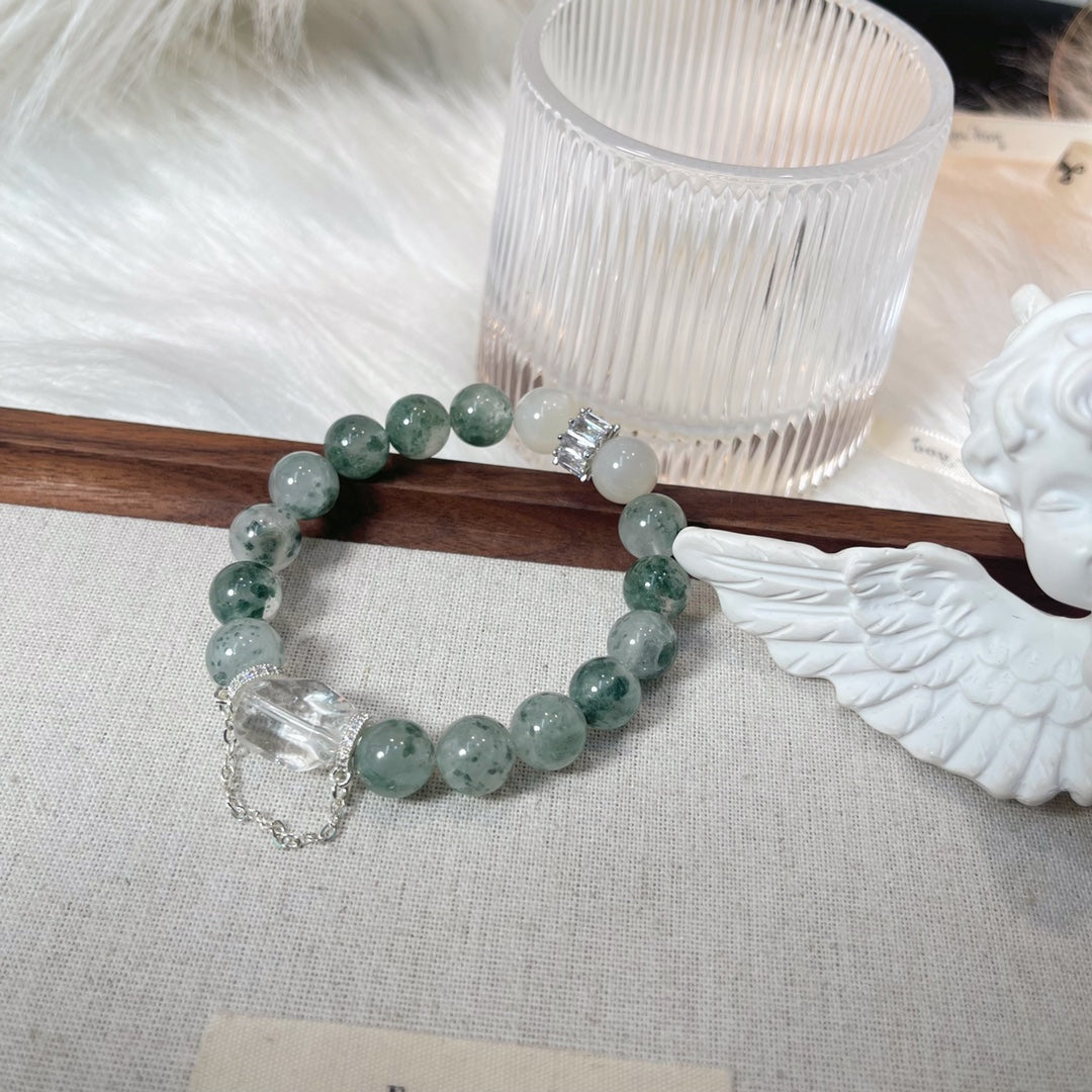 Green Aventurine & Moonstone Crystal Bracelet