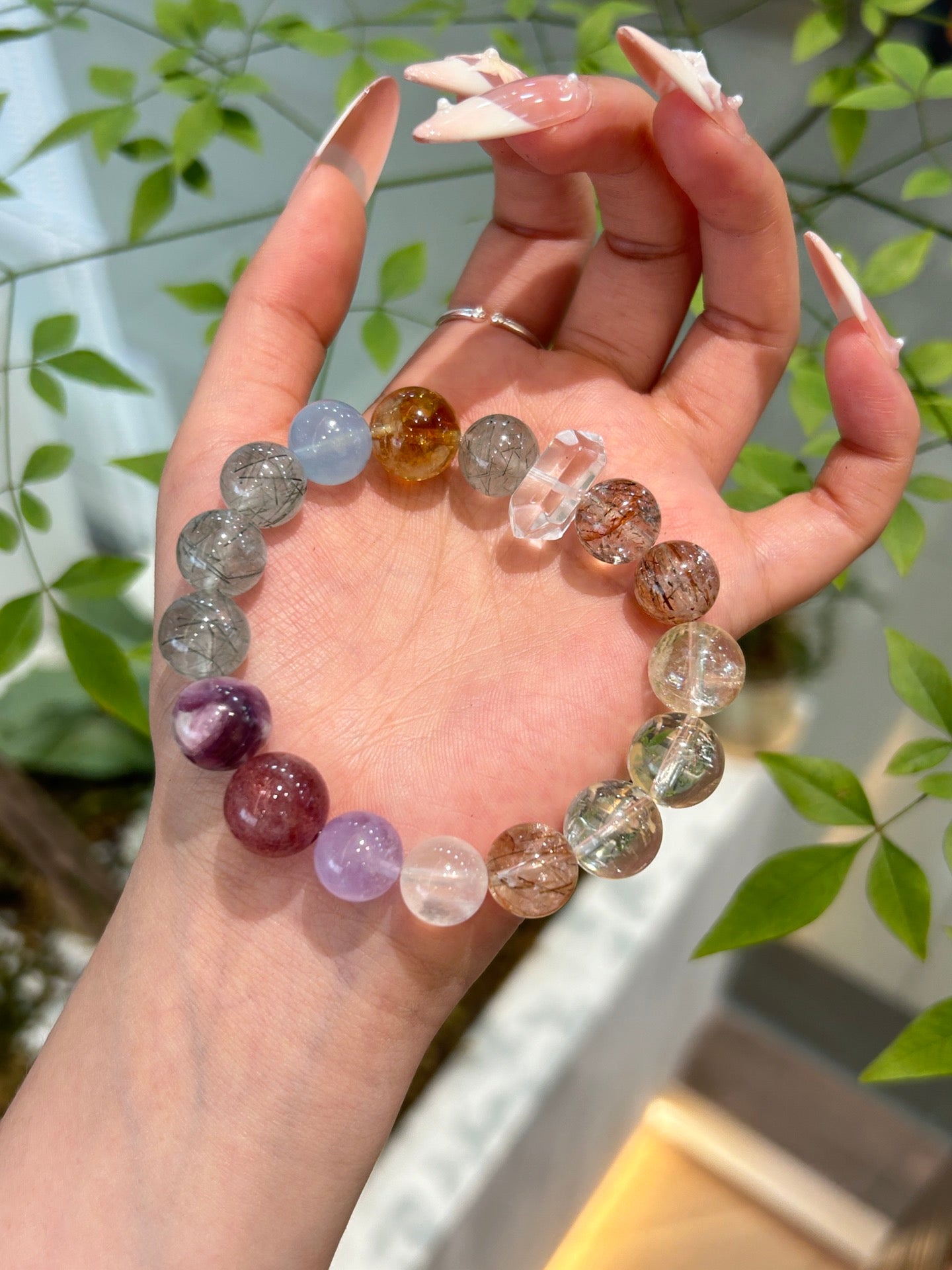 Rainbow crystal bracelet