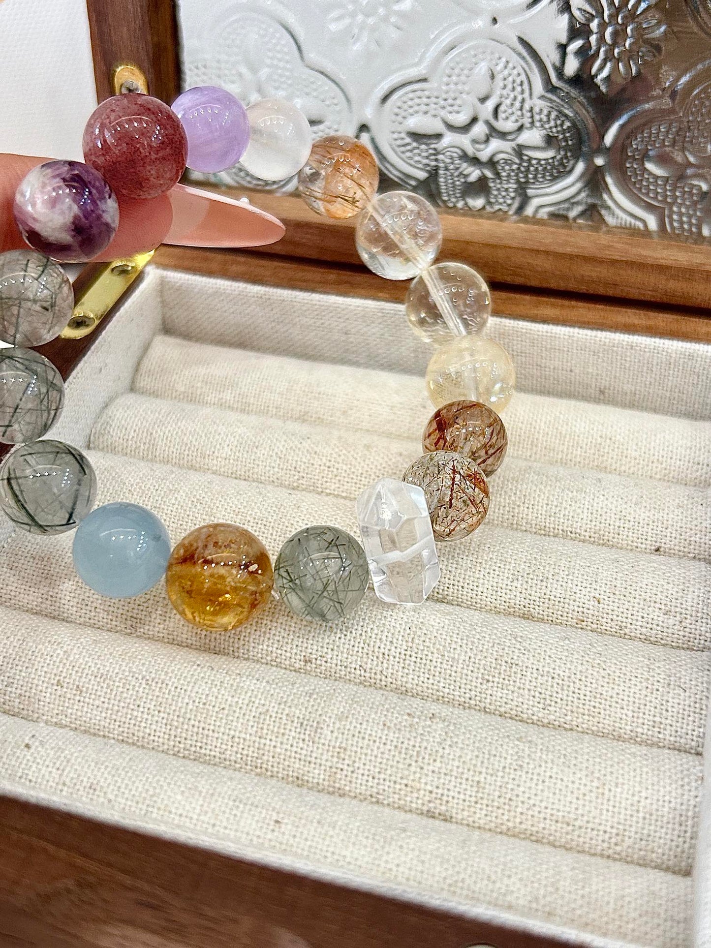 Rainbow crystal bracelet