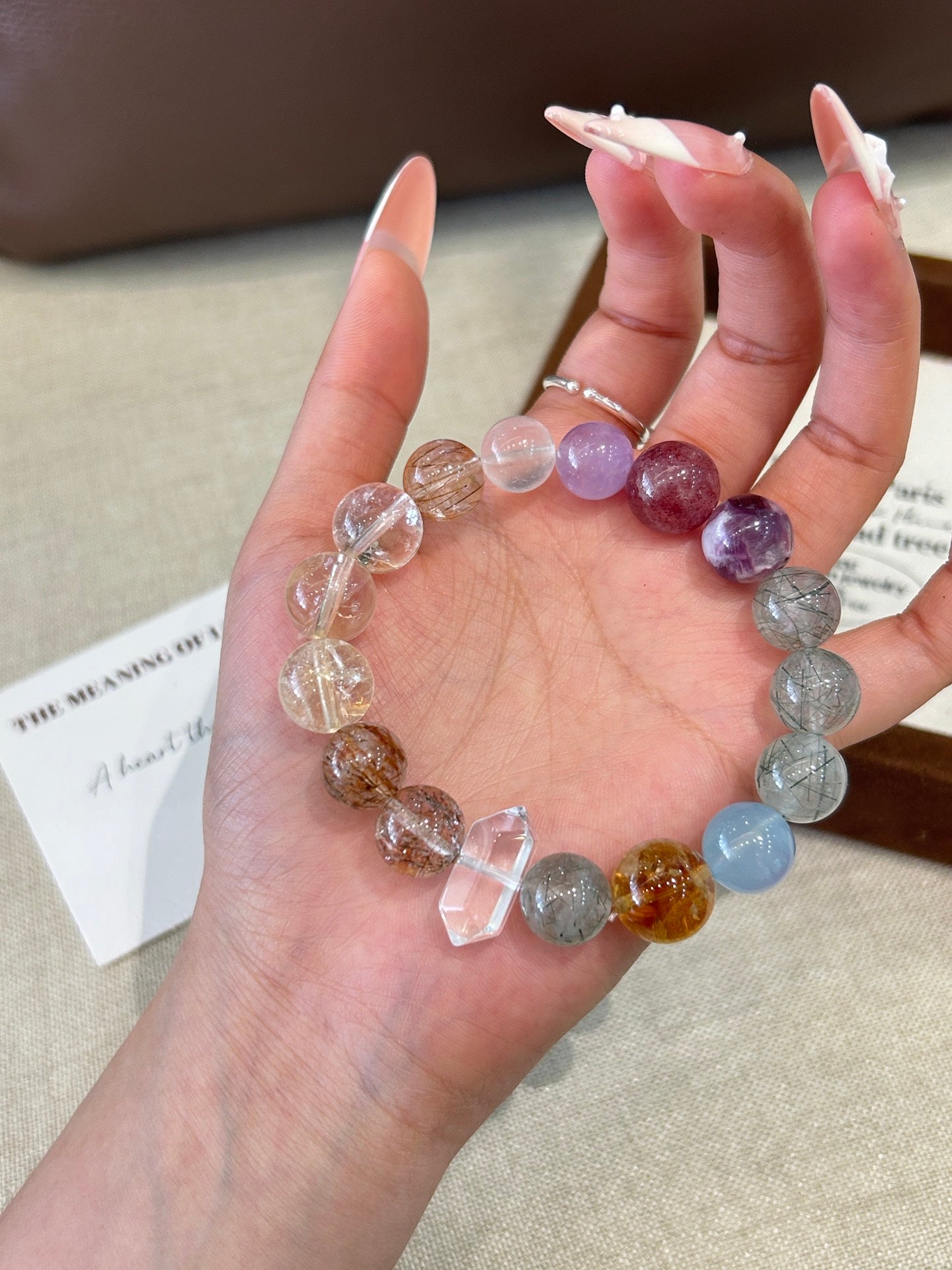 Rainbow crystal bracelet