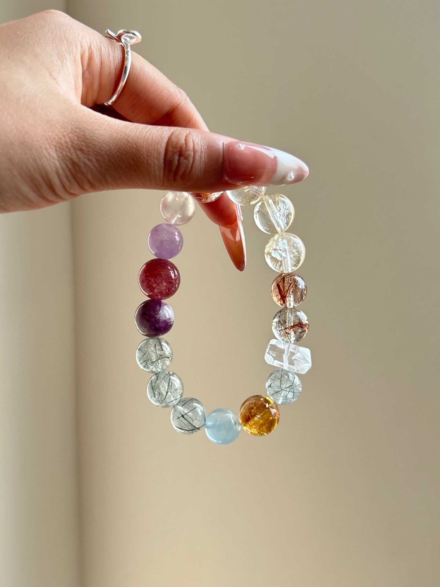 Rainbow crystal bracelet