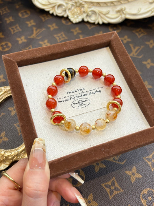 Carnelian & Citrine Bracelet