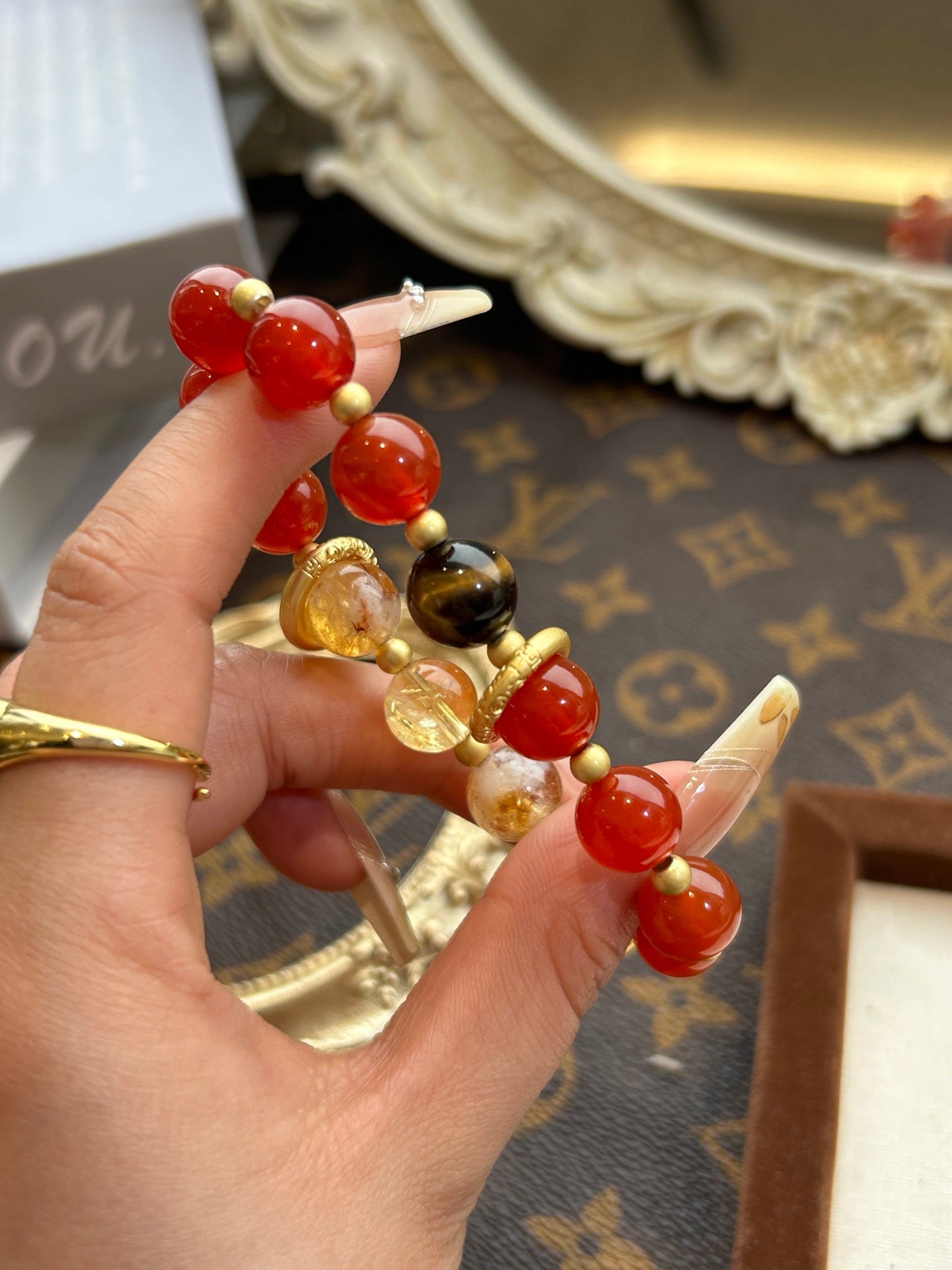 Carnelian & Citrine Bracelet