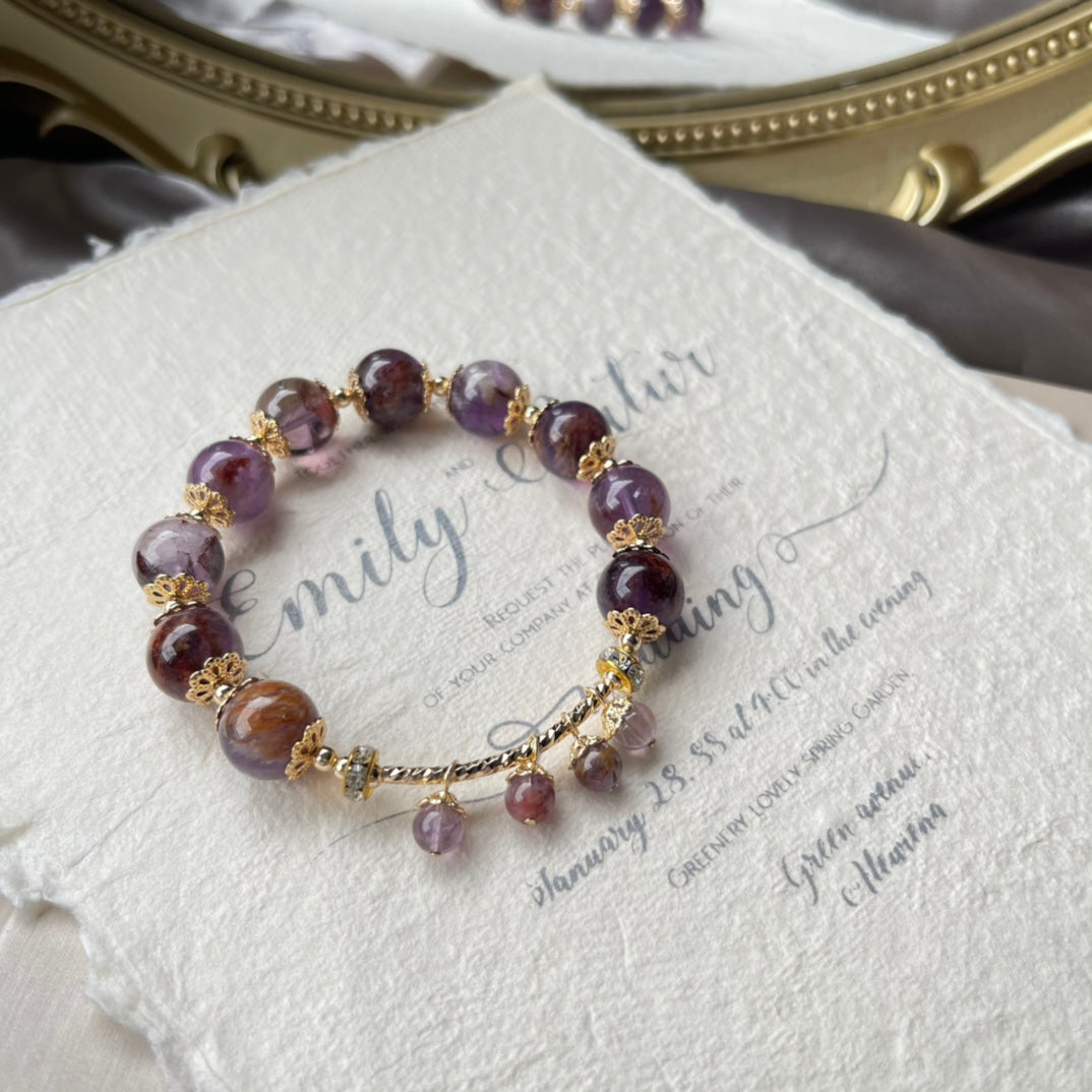 healing charoite stone bracelet for emotional balance