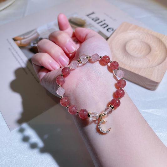 Strawberry Quartz & Rose Quartz Bracelet