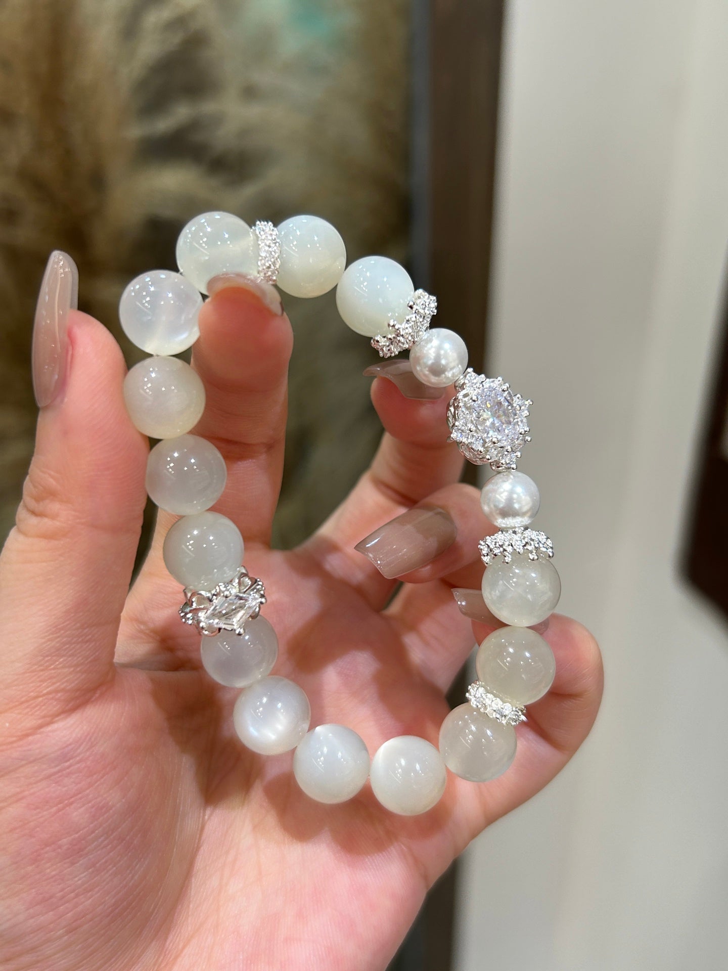 Gift-ready feminine energy crystal bracelet for emotional healing