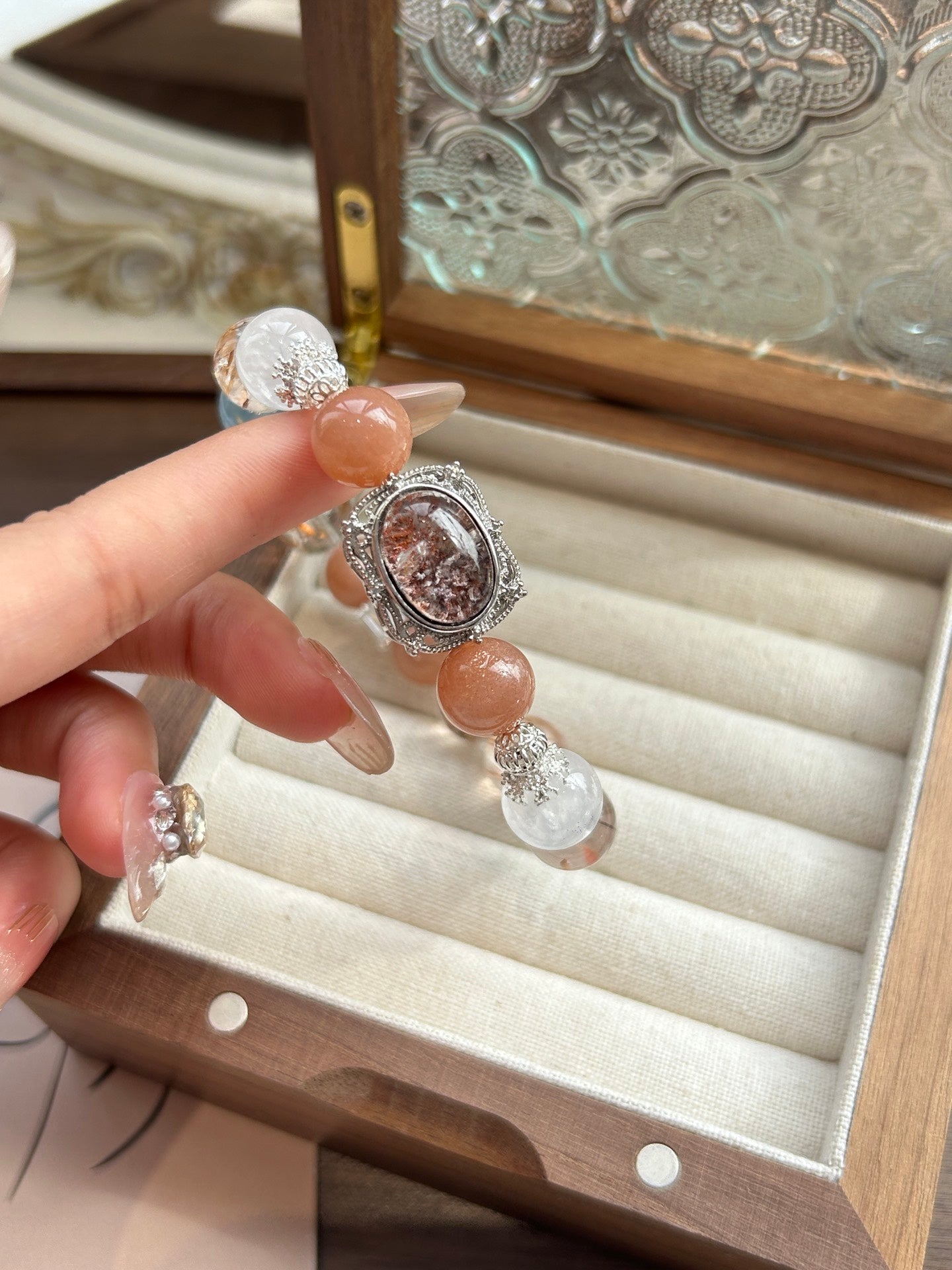 Empowered Clarity Crystal Bracelet – Fortune, Expression & Protection
