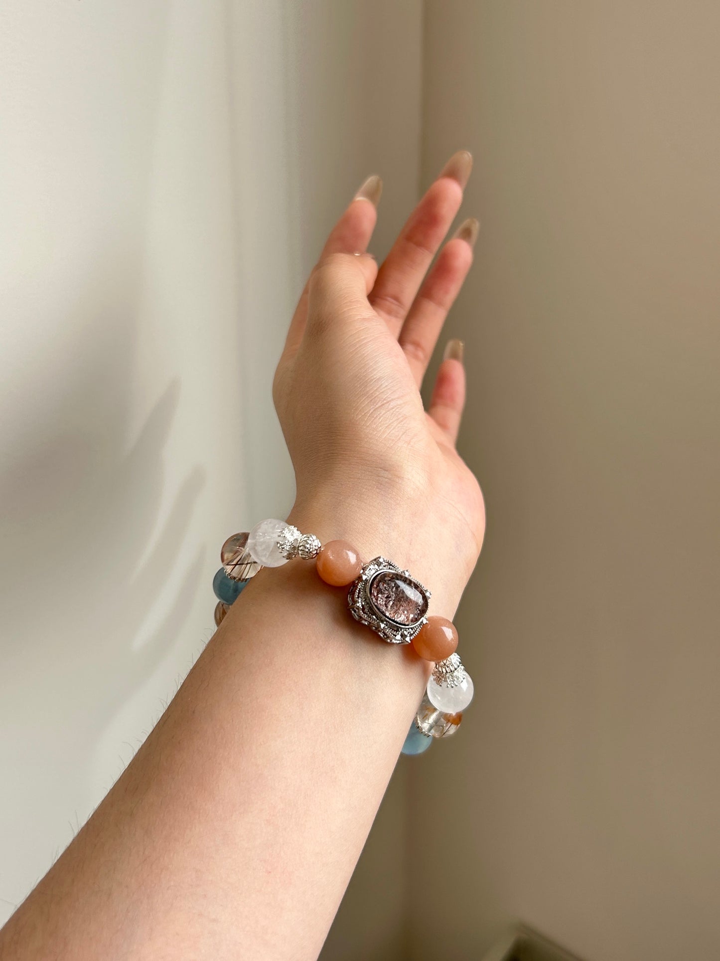 Empowered Clarity Crystal Bracelet – Fortune, Expression & Protection