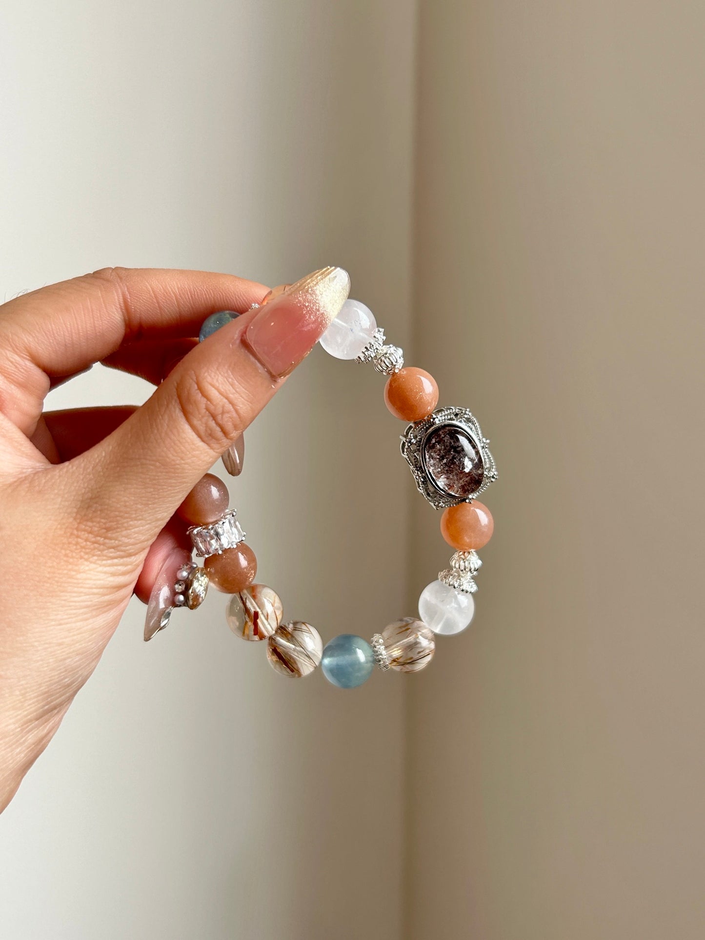 Empowered Clarity Crystal Bracelet – Fortune, Expression & Protection