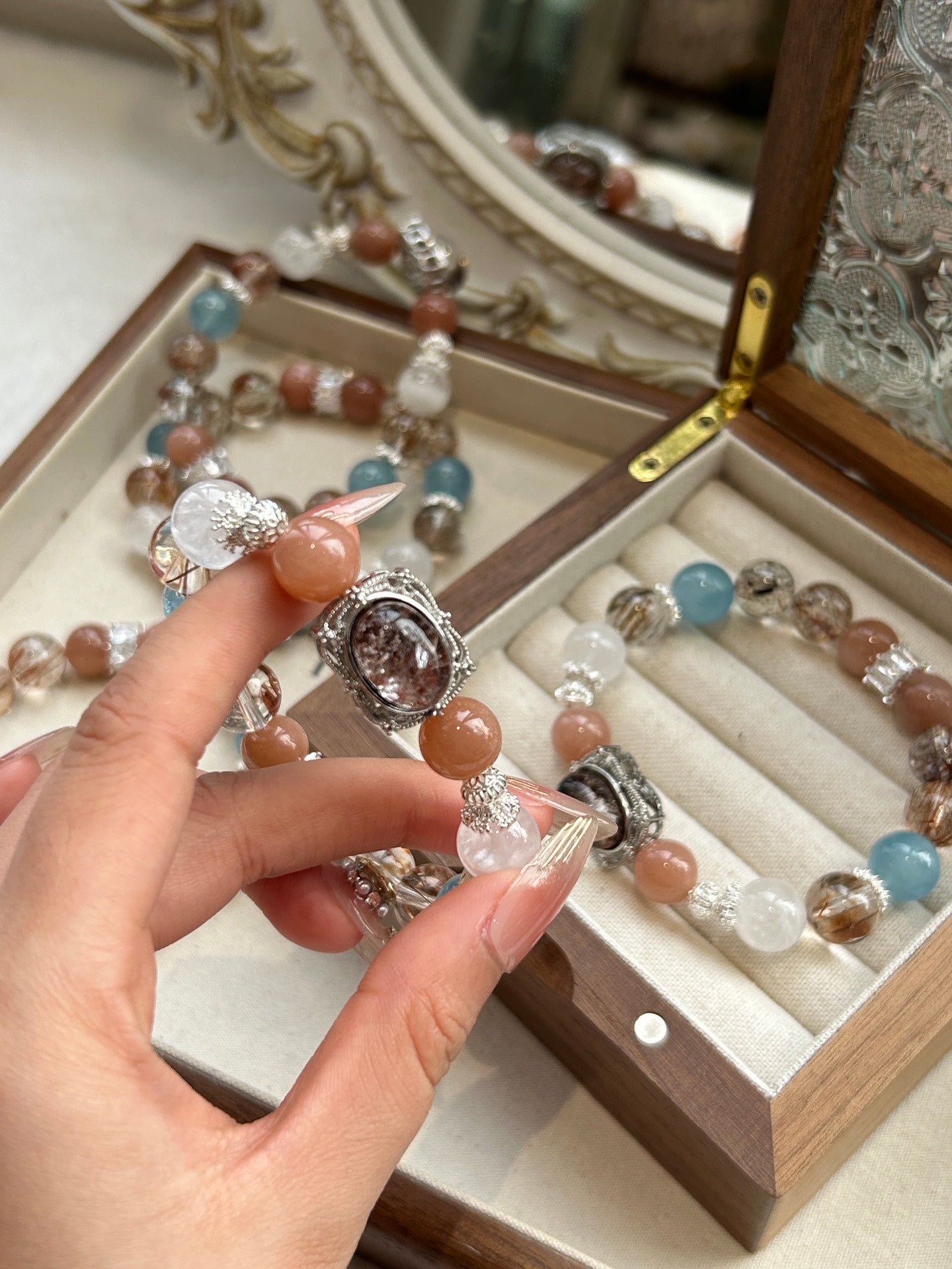 Empowered Clarity Crystal Bracelet – Fortune, Expression & Protection