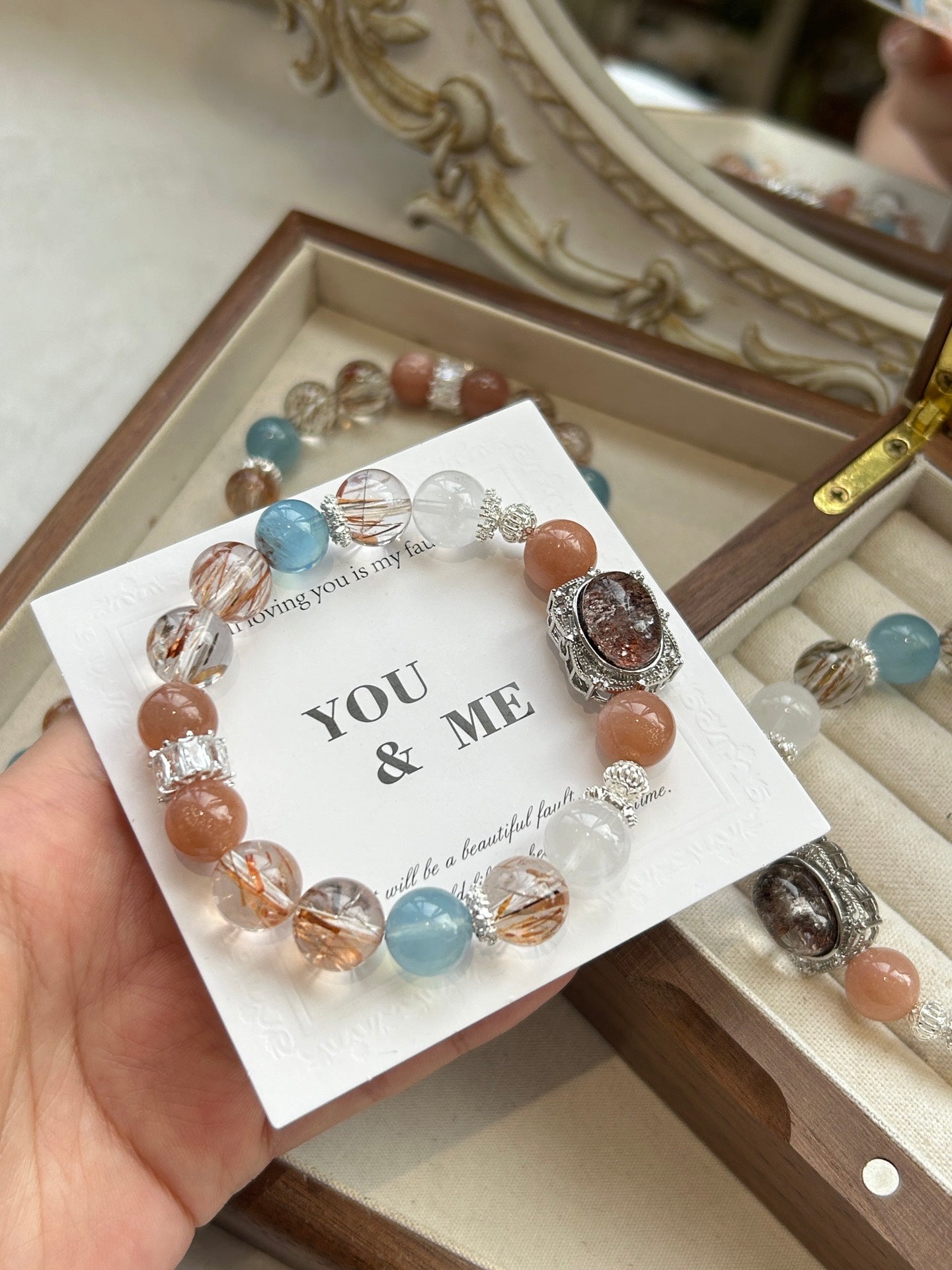 Empowered Clarity Crystal Bracelet – Fortune, Expression & Protection