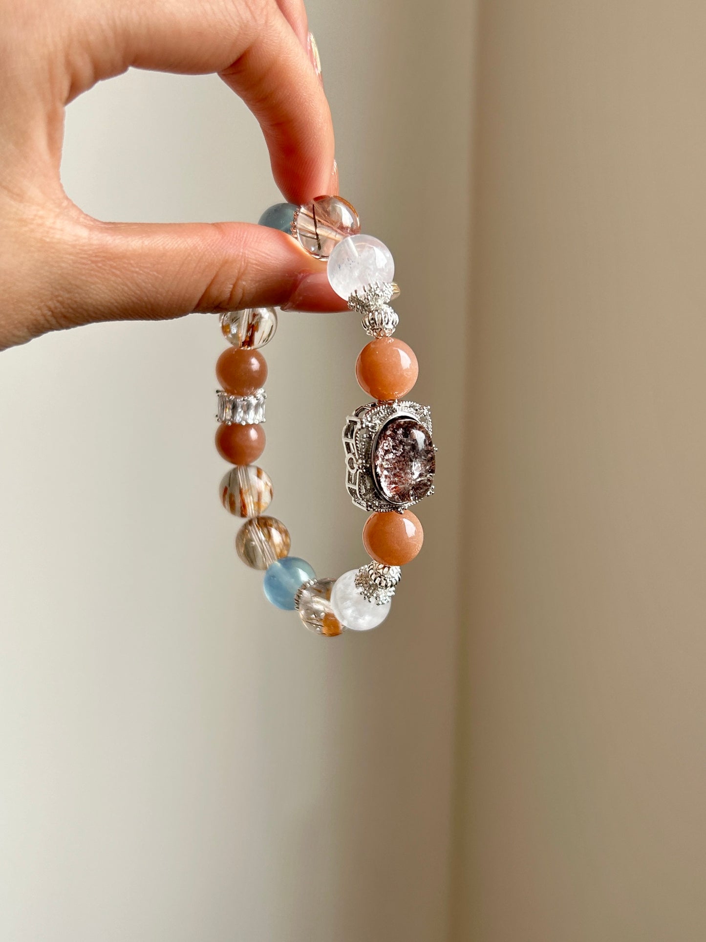 Empowered Clarity Crystal Bracelet – Fortune, Expression & Protection