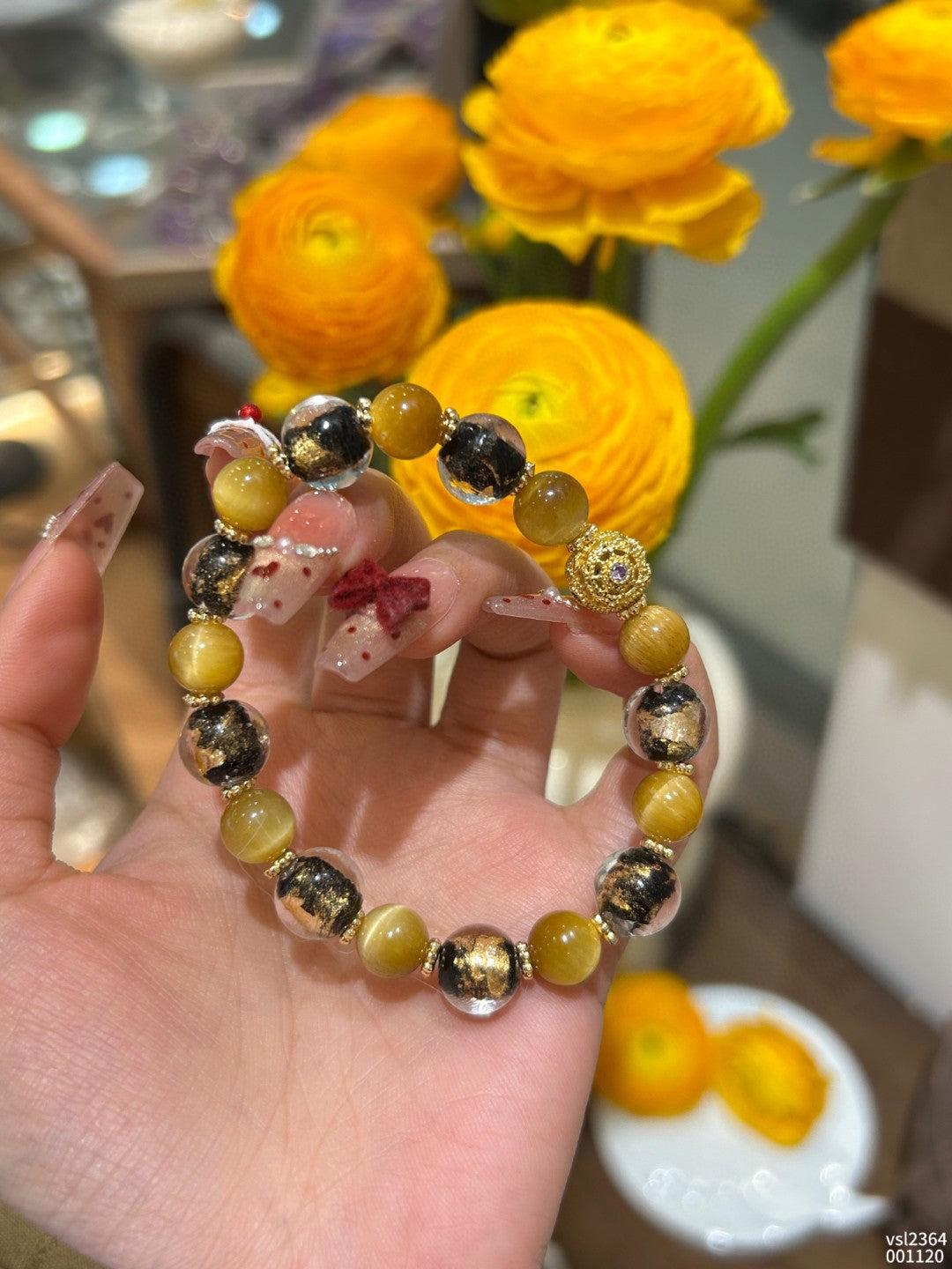 Yellow Tiger Eye and Citrine Bracelet