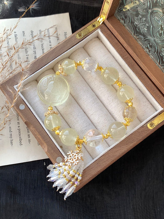 Citrine and Crystal Bracelet