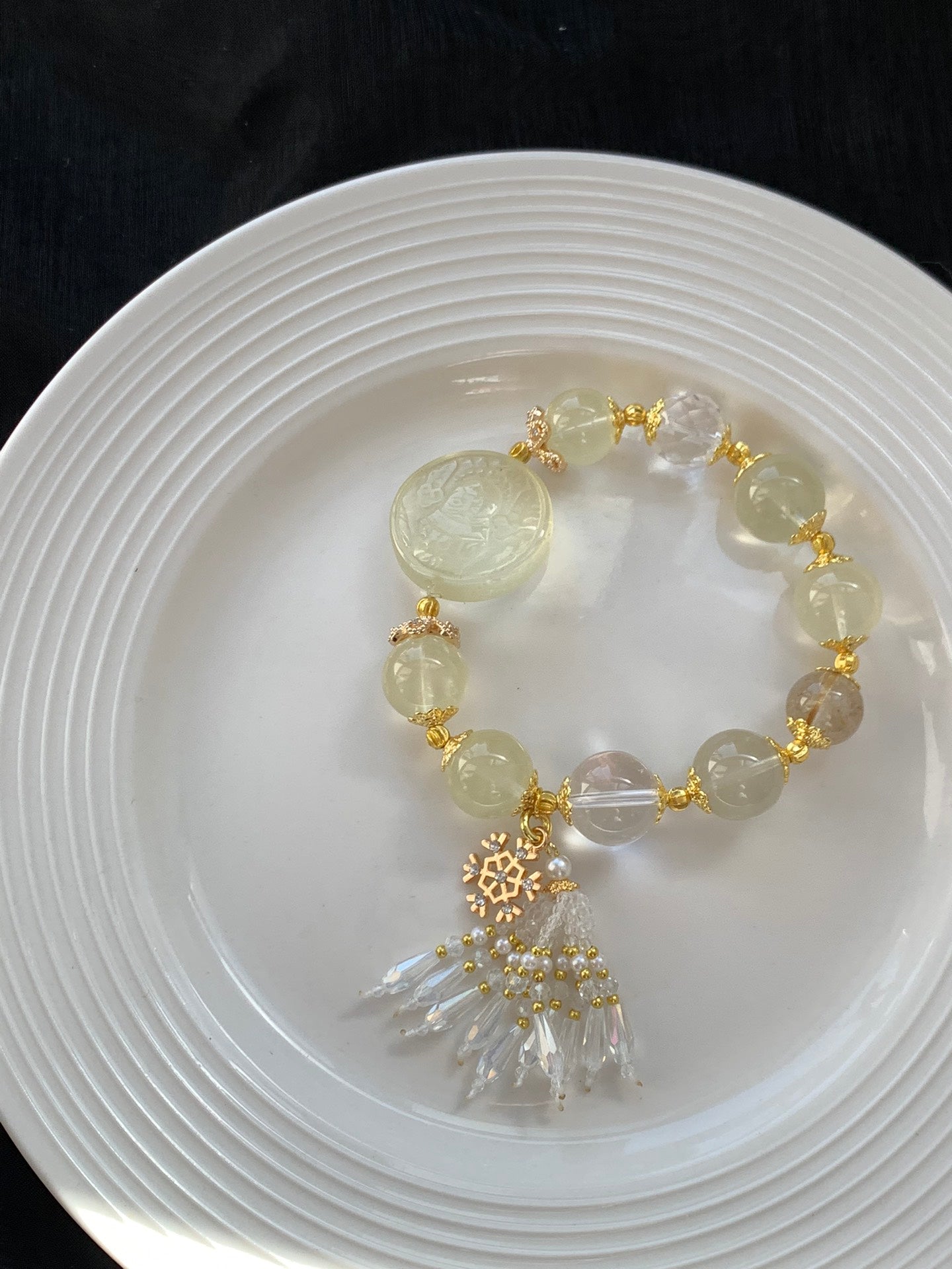 Citrine and Crystal Bracelet