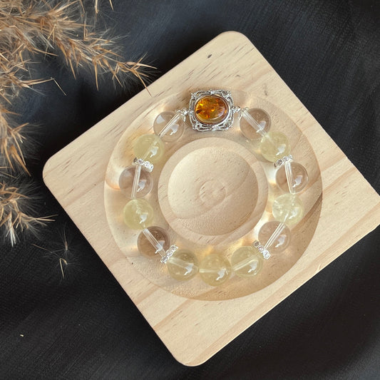 Citrine & Clear Quartz Bracelet