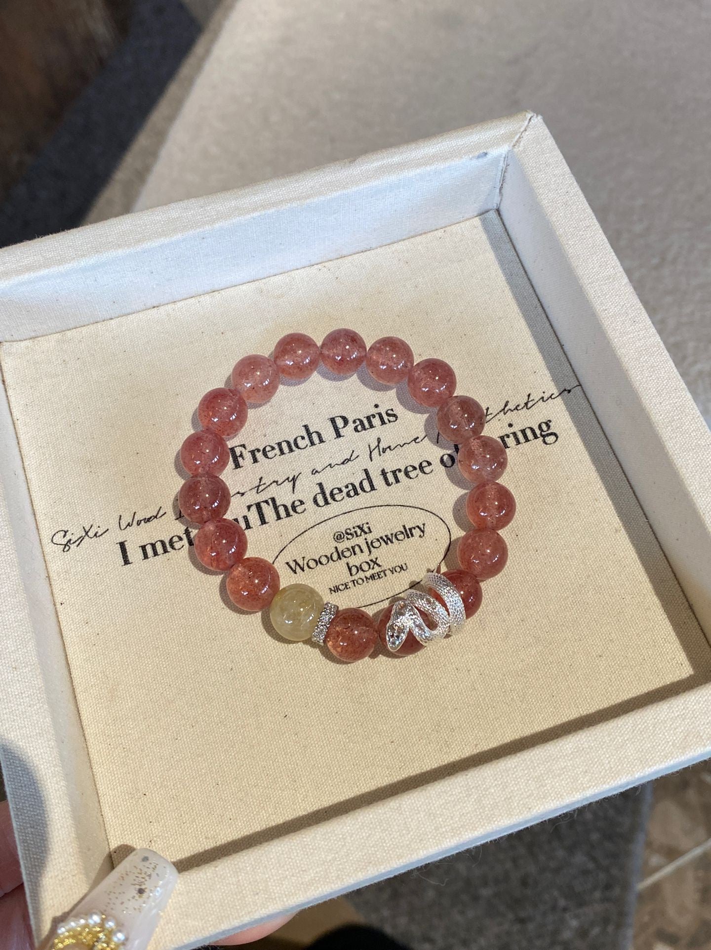 Mystic Red Strawberry Quartz Bracelet