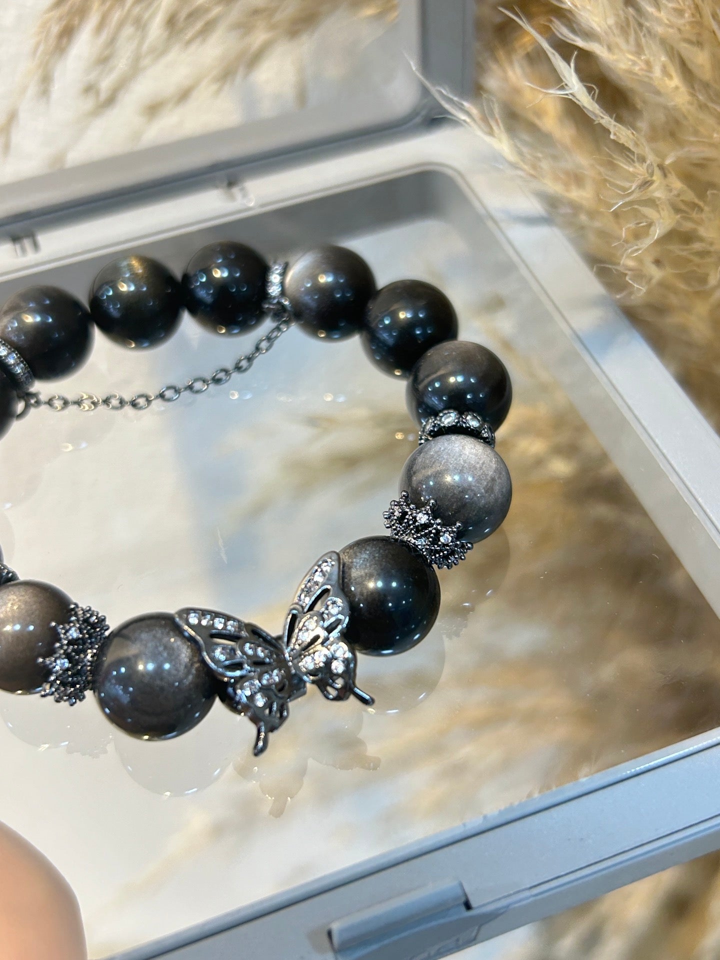 Shadow Grace Obsidian Bracelet – Energy, Wealth & Inner Balance