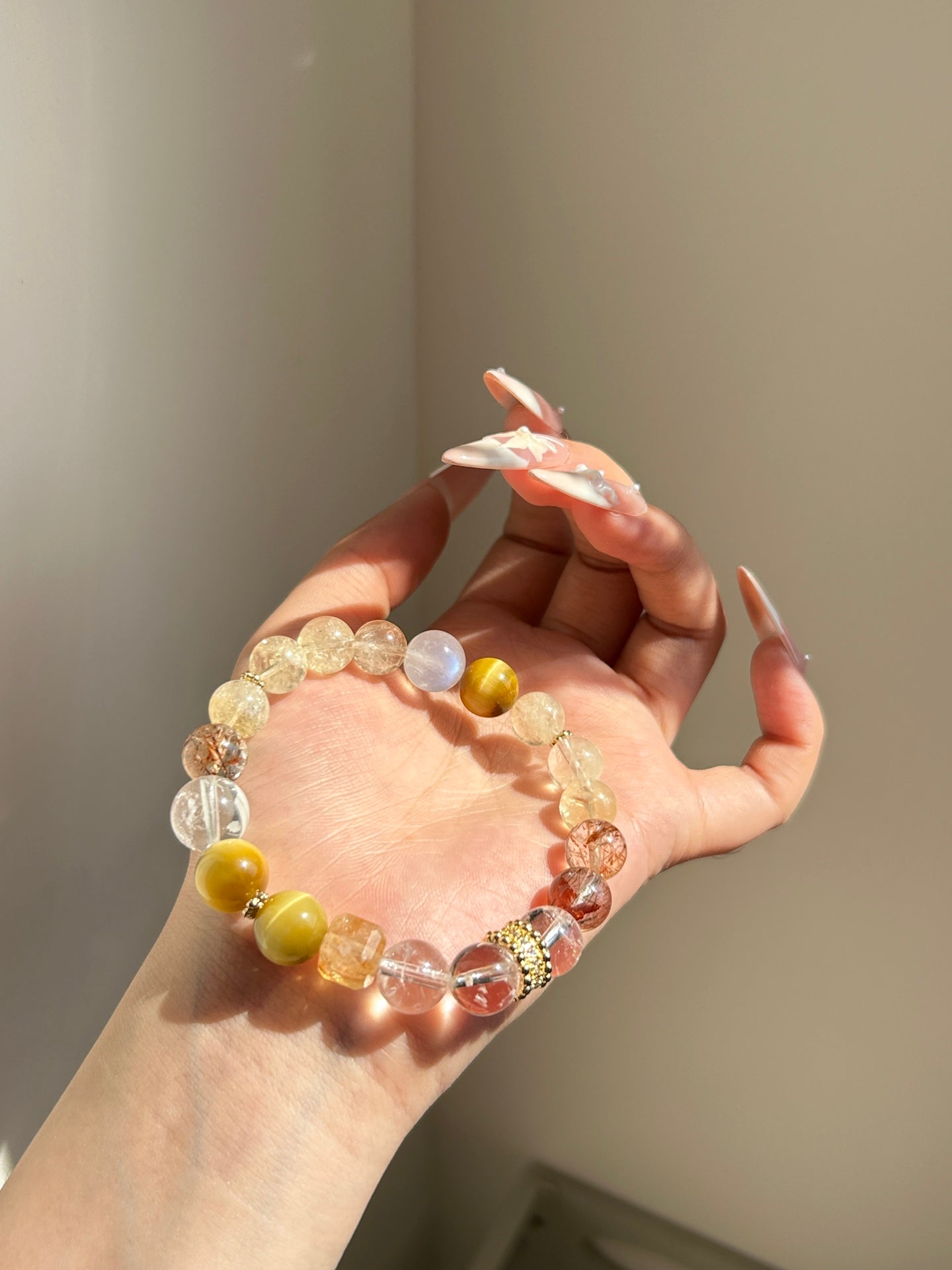 Golden Fortune Multistone Bracelet – Wealth, Wisdom & Career Boost