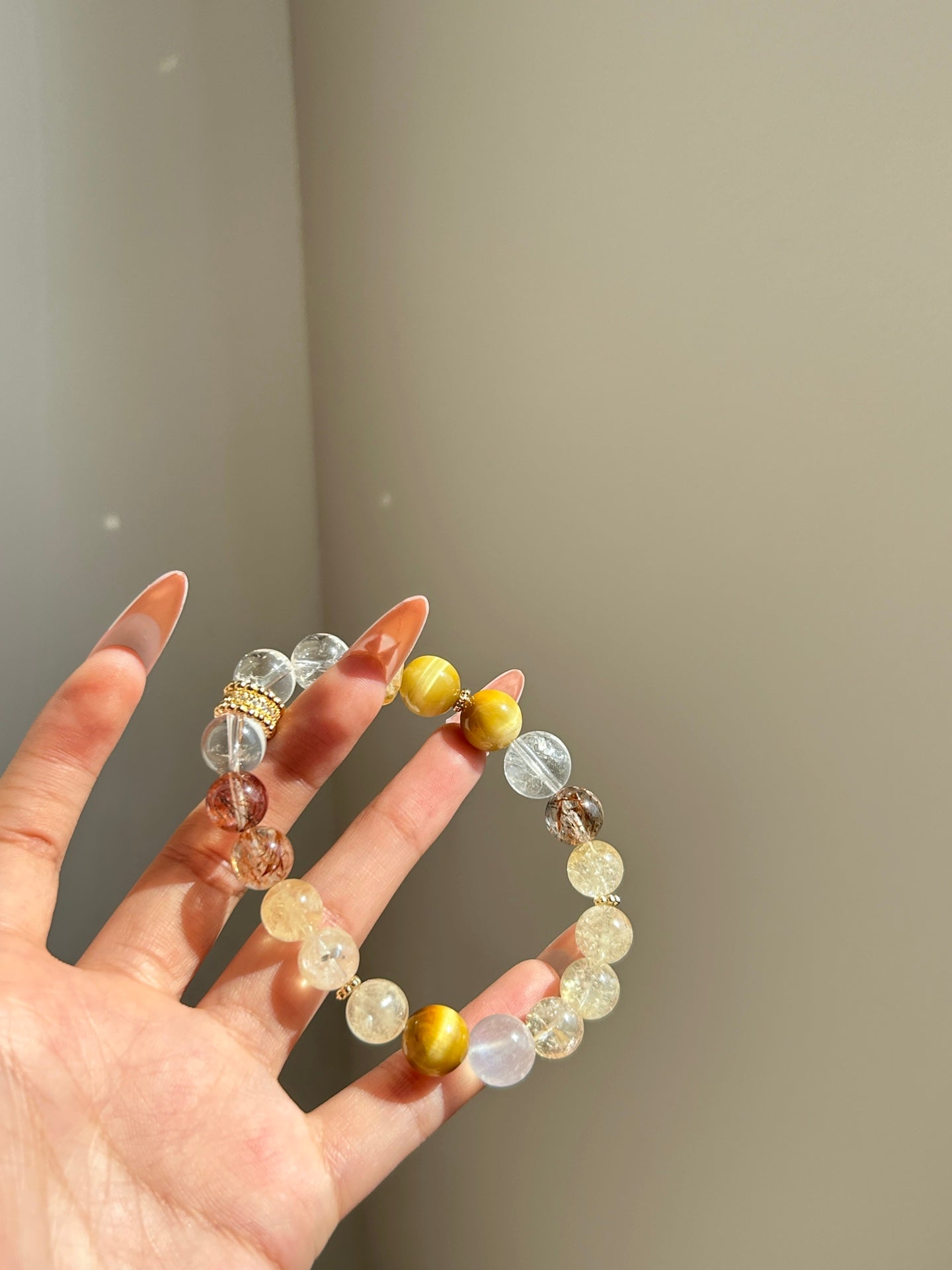 Golden Fortune Multistone Bracelet – Wealth, Wisdom & Career Boost